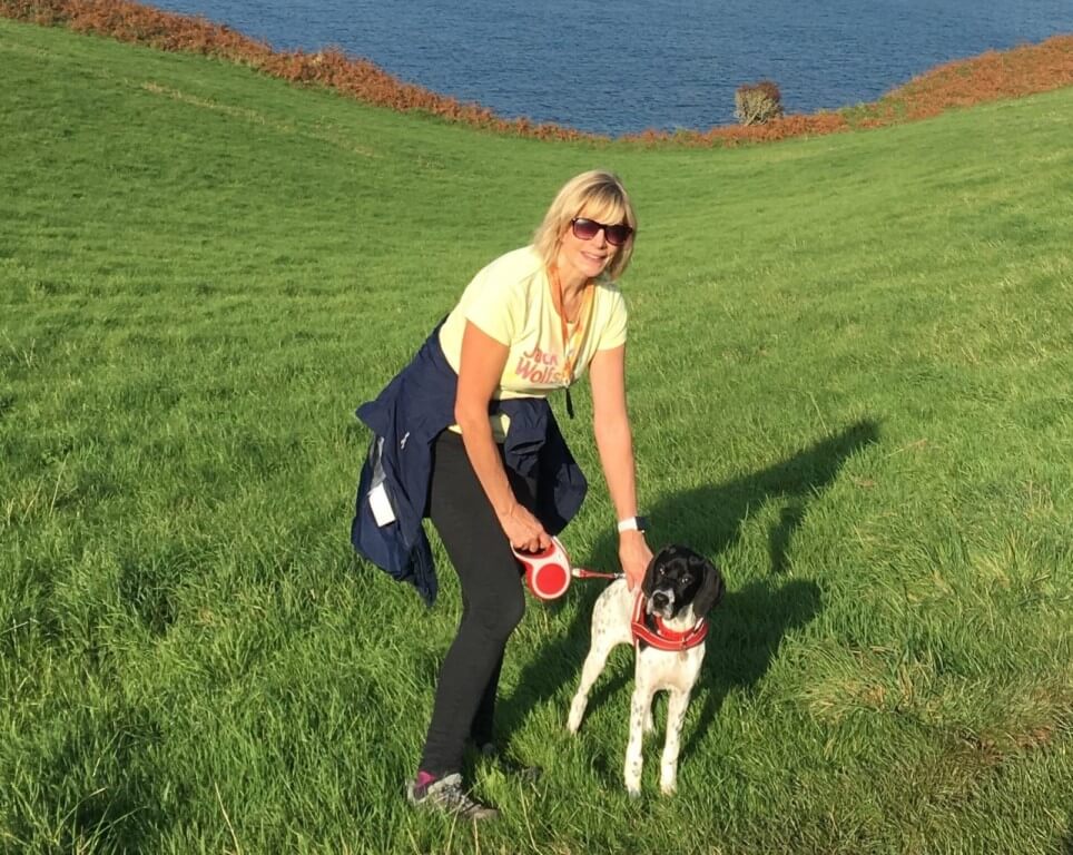 Woman with an English Pointer