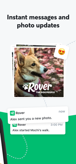 Rover dog boarding app screenshot