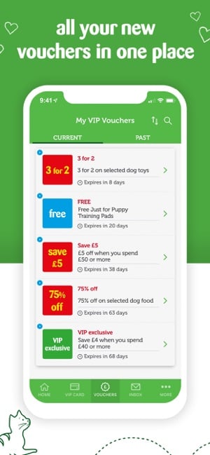 Pets at home app screenshot