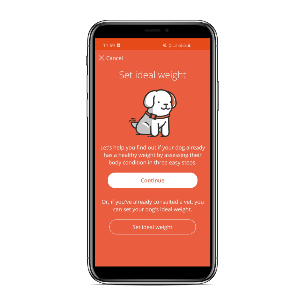 app screenshot body condition scoring