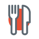 Knife and fork icon