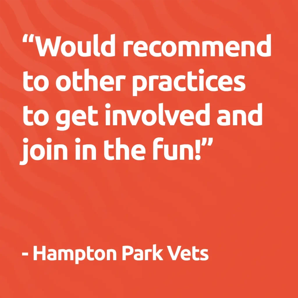 Pitpat and have received many goodies and rewards for our hard work. Would recommend to other practices to get involved and join in the fun! :) - Hampton Park Vets